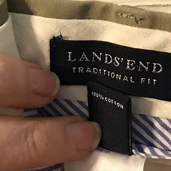Land’s End tan pleated dress pants, 33 waist - Picture 10 of 12